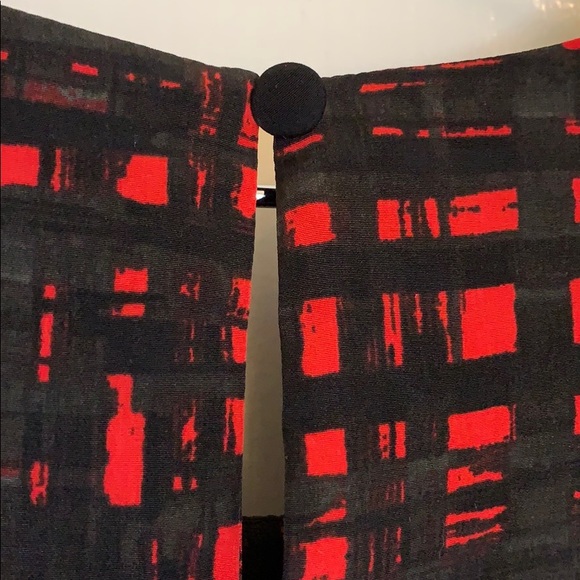 Red Black Gray Plaid Hi Low Tank G by Giuliana M - Picture 6 of 7